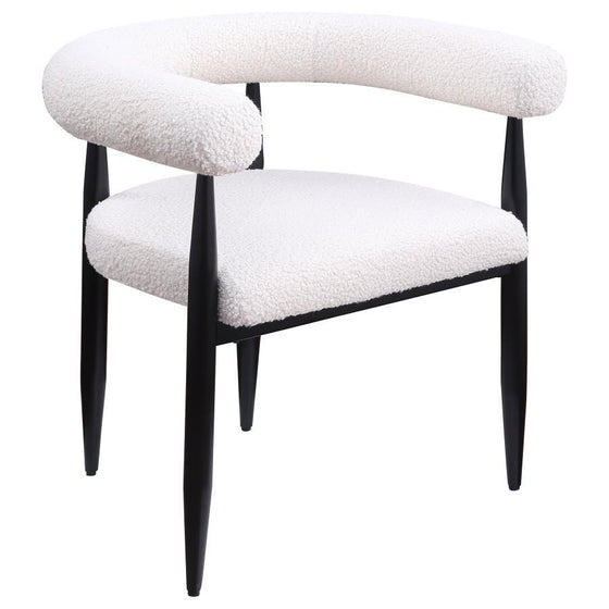 Dunmore - Boucle Upholstered Dining Arm Chair (Set of 2) - Cream