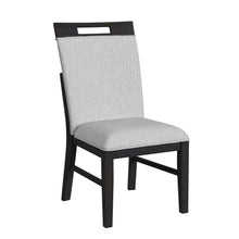 Transcend - Dining Side Chair With Fabric (Set of 2) - Charcoal And Light Gray