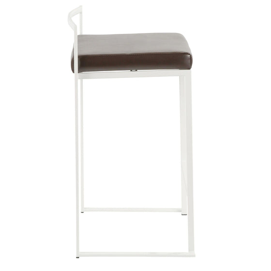 Fuji - Stackable Counter Stool - White Base (Set of 2)