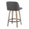 Toriano - 26" Fixed-height Counter Stool (Set of 2) - Gray And Light Brown