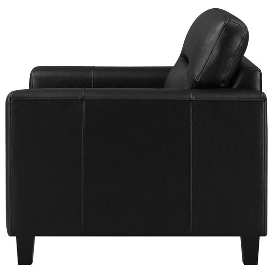 Scotland - Faux Leather Upholstered Track Arm Chair