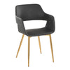 Margarite - Dining / Accent Chair - Gold Metal (Set of 2)
