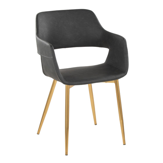 Margarite - Dining / Accent Chair - Gold Metal (Set of 2)