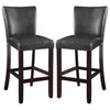 Alberton - Leatherette Upholstered Bar Chair (Set of 2) - Black