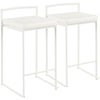 Fuji - Stackable Counter Stool - White Base (Set of 2)