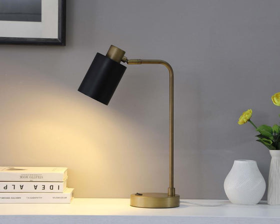 Cherise - Adjustable Angle Table Lamp - Antique Brass