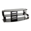 Metro - 120 TV Stand - Black Wood And Black Glass