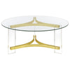 Janessa - Round Glass Top Acrylic Leg Table