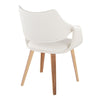 Curvo - High Back Upholstered Chair (Set of 2) - Zebra Wood Legs