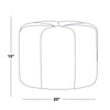 Daisy - Ottoman - White Fabric