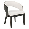 Leandro - Upholstered Dining Arm Chair (Set of 2) - Burnished Black / Cream