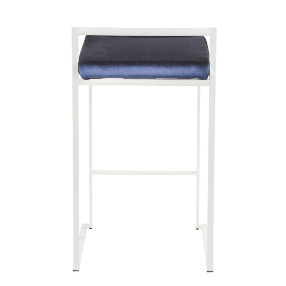 Fuji - Stackable Counter Stool - White Base (Set of 2)