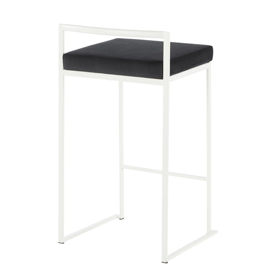 Fuji - Stackable Counter Stool - White Base (Set of 2)
