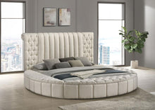  Sonya - Upholstered Round Storage Bed