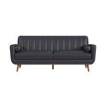  Horizon - Sofa With Wood Front And 2 Pillows