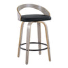 Grotto - 26" Fixed-height Counter Stool (Set of 2) - Light Gray