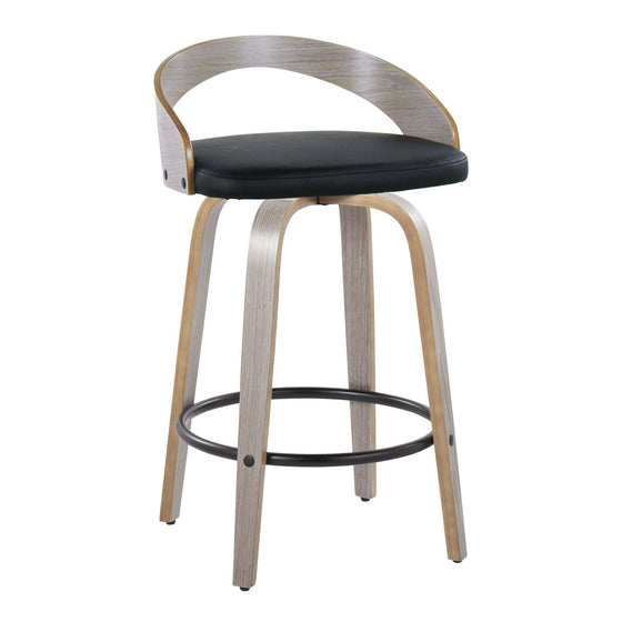 Grotto - 26" Fixed-height Counter Stool (Set of 2) - Light Gray