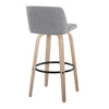 Toriano - 30" Fixed-height Barstool (Set of 2) - Gray And Light Brown