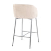 Fran Pleated - 26" Fixed-Height Counter Stool (Set of 2)
