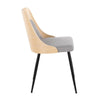Anabelle - Dining / Accent Chair (Set of 2) - Black Metal, Natural Wood
