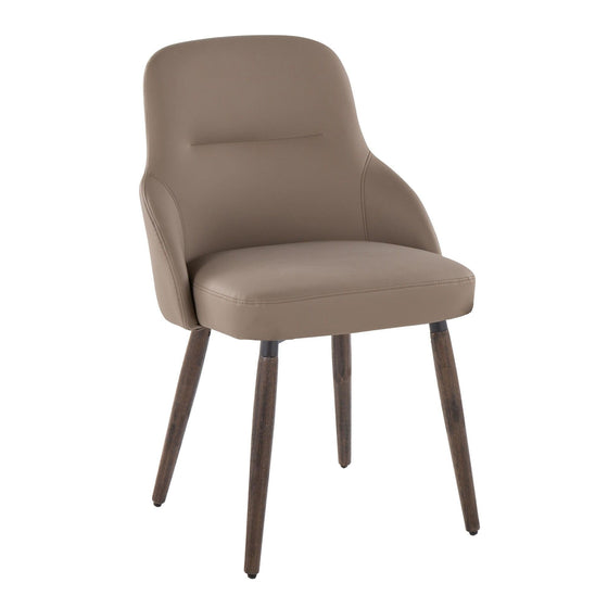 York - Upholstered Chair (Set of 2) - Dark Walnut Wood Legs