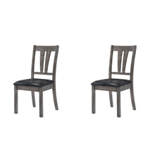  Nathan - Fan Back Chair With PU Seat (Set of 2) - Gray Oak