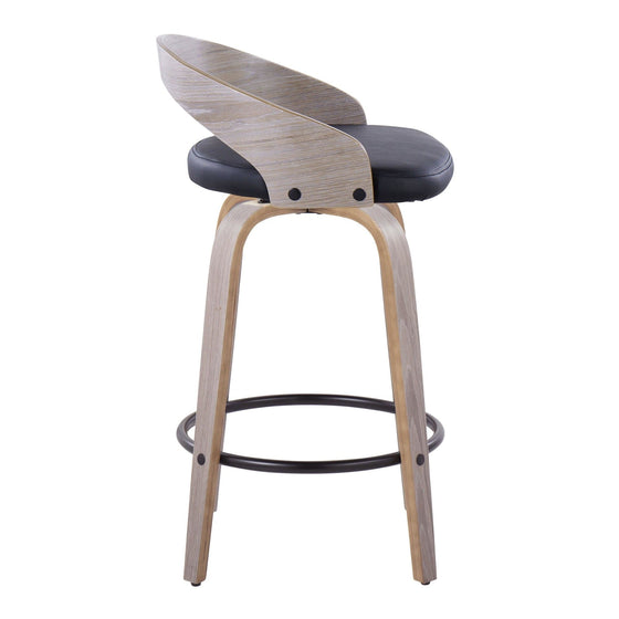 Grotto - 26" Fixed-height Counter Stool (Set of 2) - Light Gray