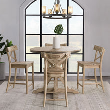  Callista - Round Counter Height 5 Piece Dining Set-Table And Four Stools - Beach