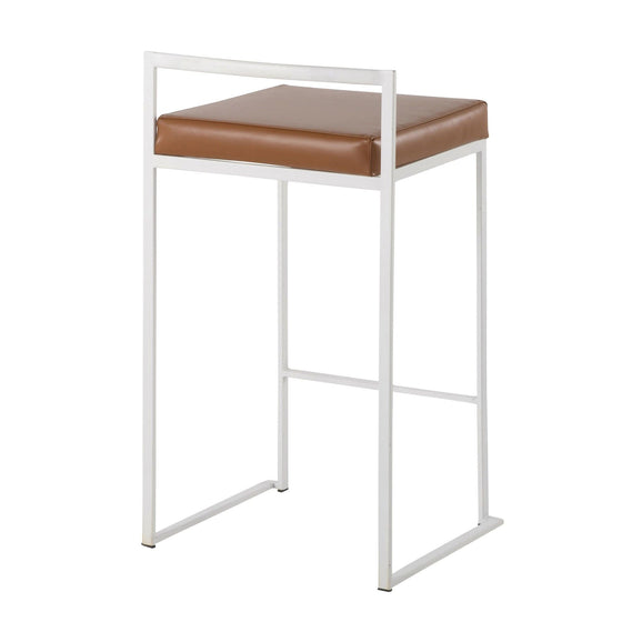Fuji - Stackable Counter Stool - White Base (Set of 2)