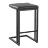 Roman - 26" Fixed-Height Counter Stool (Set of 2) - Black Metal