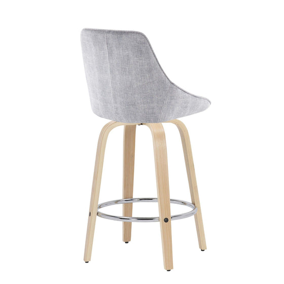 Diana - Fixed-Height Counter Stool - Wood Legs (Set of 2)