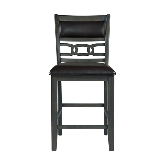 Amherst - Counter Side Chair With PU Cushion (Set of 2) - Gray Finish
