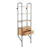 Lean - Bookcase - Black Metal And Brown Wood