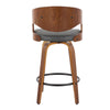 Pino - 26" Fixed-Height Counter Stool (Set of 2) - Walnut Legs