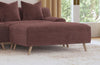 Elizabeth - Corduroy Upholstered Ottoman - Wine Red