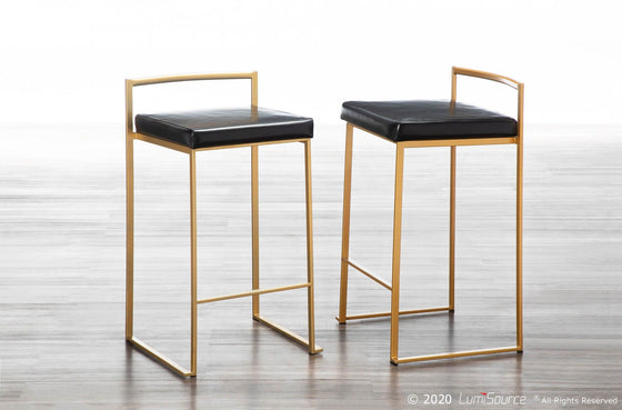 Fuji - Glam Barstool - Gold (Set of 2)