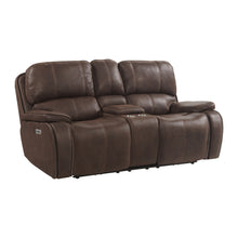 Atlantis - Power Motion Loveseat With Power Headrest & Console - Heritage Coffee