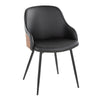 Bacci - Chair (Set of 2) - Black Metal, Walnut Wood