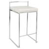 Fuji - 26" Stackable Counter Stool - Brushed Stainless Steel