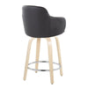 Boyne - 24" Fixed-height Faux Leather Counter Stool (Set of 2) - Black