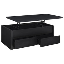  Knapp - Lift Top Cocktail Coffee Table With Dual Drawers - Black