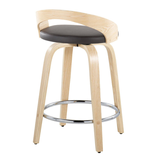 Grotto - 24" Fixed-Height Counter Stool (Set of 2) - Natural Base