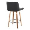 Santi - 25" Fixed-Height Counter Stool With Swivel - Zebra Wood (Set of 2)