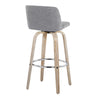 Toriano - 30" Fixed-Height Barstool (Set of 2) - Light Brown & Chrome Base