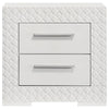 Ives - 2-Drawer Nightstand Bedside Table - White High Gloss