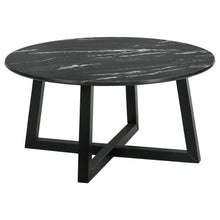  Skylark - Round Marble - Like Smart Top Coffee Table - Black