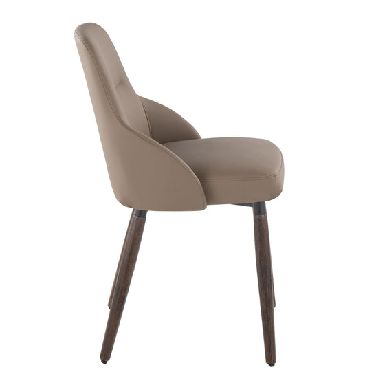 York - Upholstered Chair (Set of 2) - Dark Walnut Wood Legs