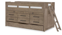  Wyatt - Complete Captains Bed With Trundle Twin - Weathered Stone