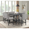 Seneca - Counter 3 Piece Corner Bench Gray Fabric - Gray