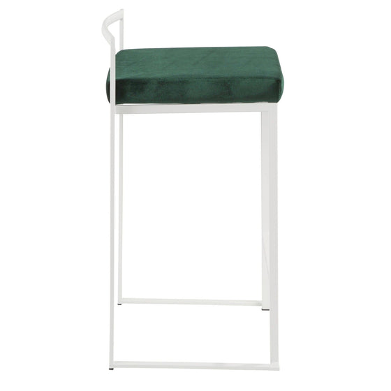 Fuji - Stackable Counter Stool - White Base (Set of 2)